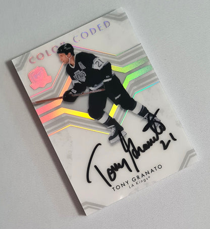 Tony Granato - 2023/24 Upper Deck The Cup Hockey NHL LA Kings Color Coded #CC-TG/ On-Card Autograph