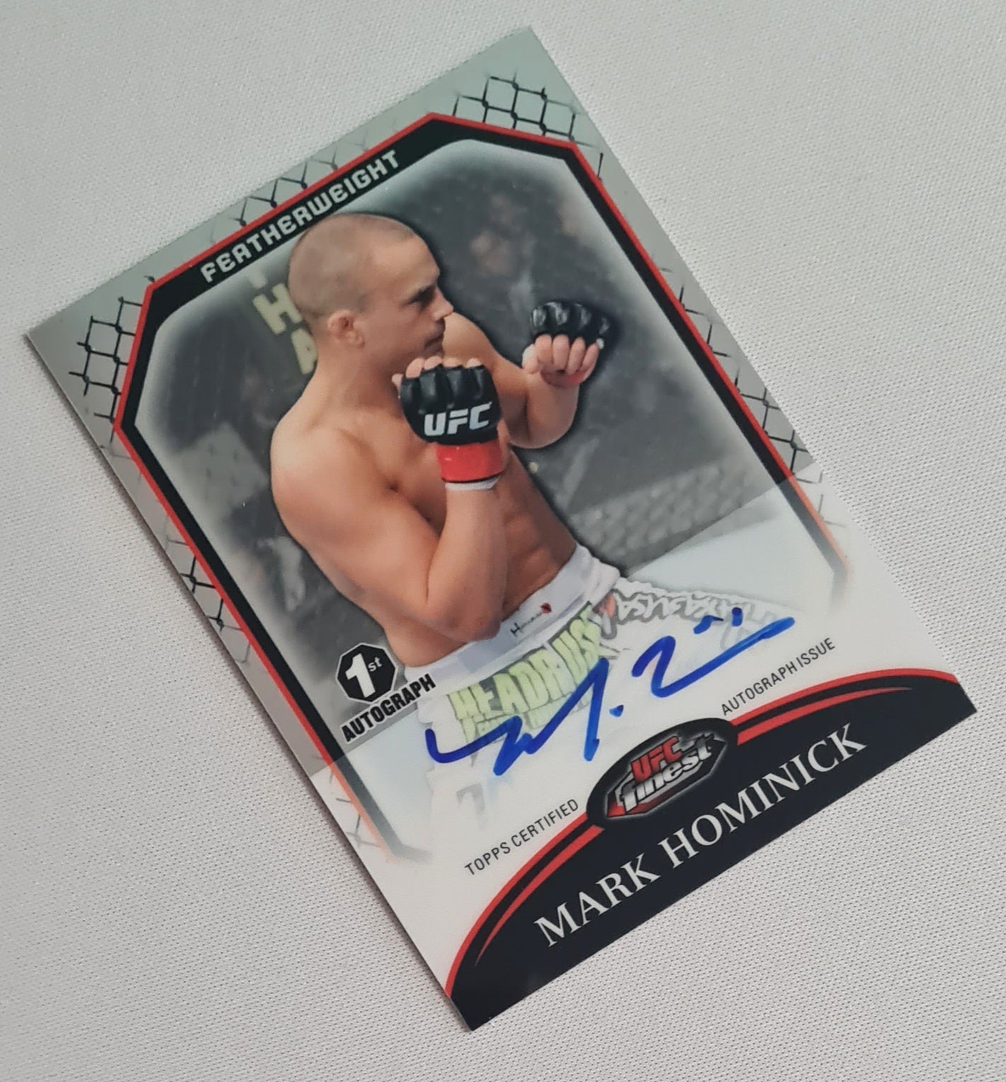 Mark Hominick - 2011 Topps UFC Finest Featherweight Fighter 1st Autograph #A-MH /Auto