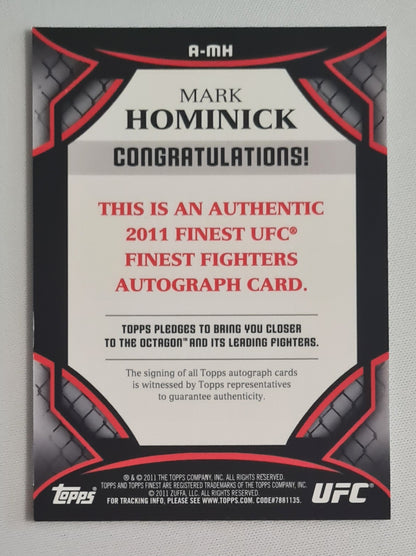 Mark Hominick - 2011 Topps UFC Finest Featherweight Fighter 1st Autograph #A-MH /Auto
