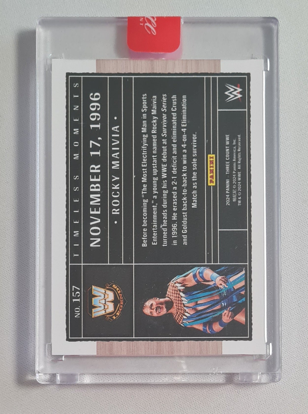 Rocky Maivia - 2024 Panini Three Count WWE Wrestling Timeless Moments #157 /40