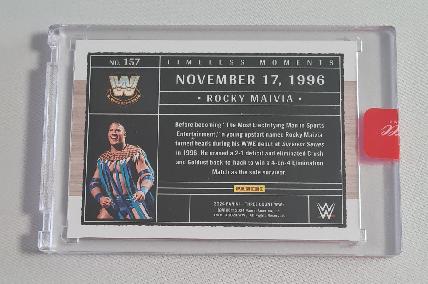 Rocky Maivia - 2024 Panini Three Count WWE Wrestling Timeless Moments #157 /40