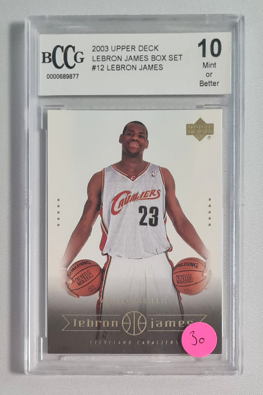 LeBron James - 2003 Upper Deck LJ Box Set NBA Basketball Cleveland Cavaliers #12 BCCG 10 Mint