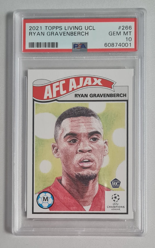 Ryan Gravenberch - 2021 Topps Living (RC) AFC Ajax (CL) #266 PSA 10 Gem Mint