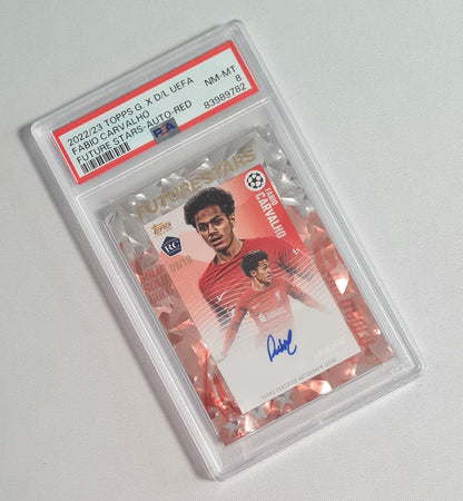 Fabio Carvalho - 2022/23 Topps G.X D/L UEFA (RC) Future Stars Auto-Red  Liverpool PSA 8 NM-MT