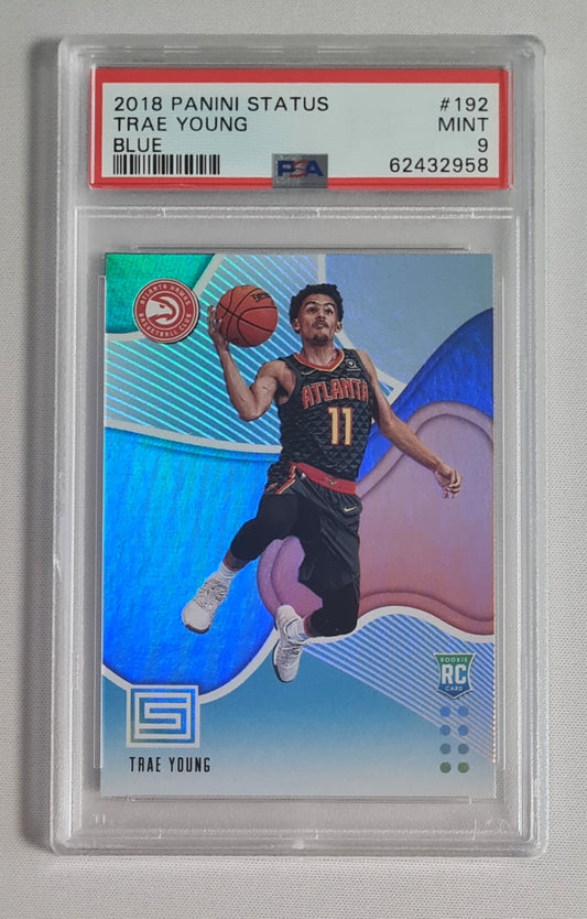 Trae Young - 2018 Panini Status Basketball NBA Atlanta Hawks (RC) #192 PSA 9 MINT
