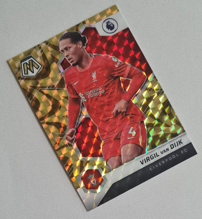 Virgil van Dijk - 2021/22 Panini Mosaic Premier League Soccer EPL Liverpool FC Prizm #180 Yellow Prizm