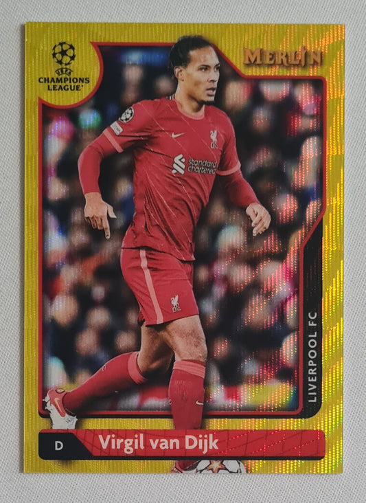 Virgil van Dijk - 2021/22 Topps Merlin Premier League Soccer EPL Liverpool FC #103 Yellow /225
