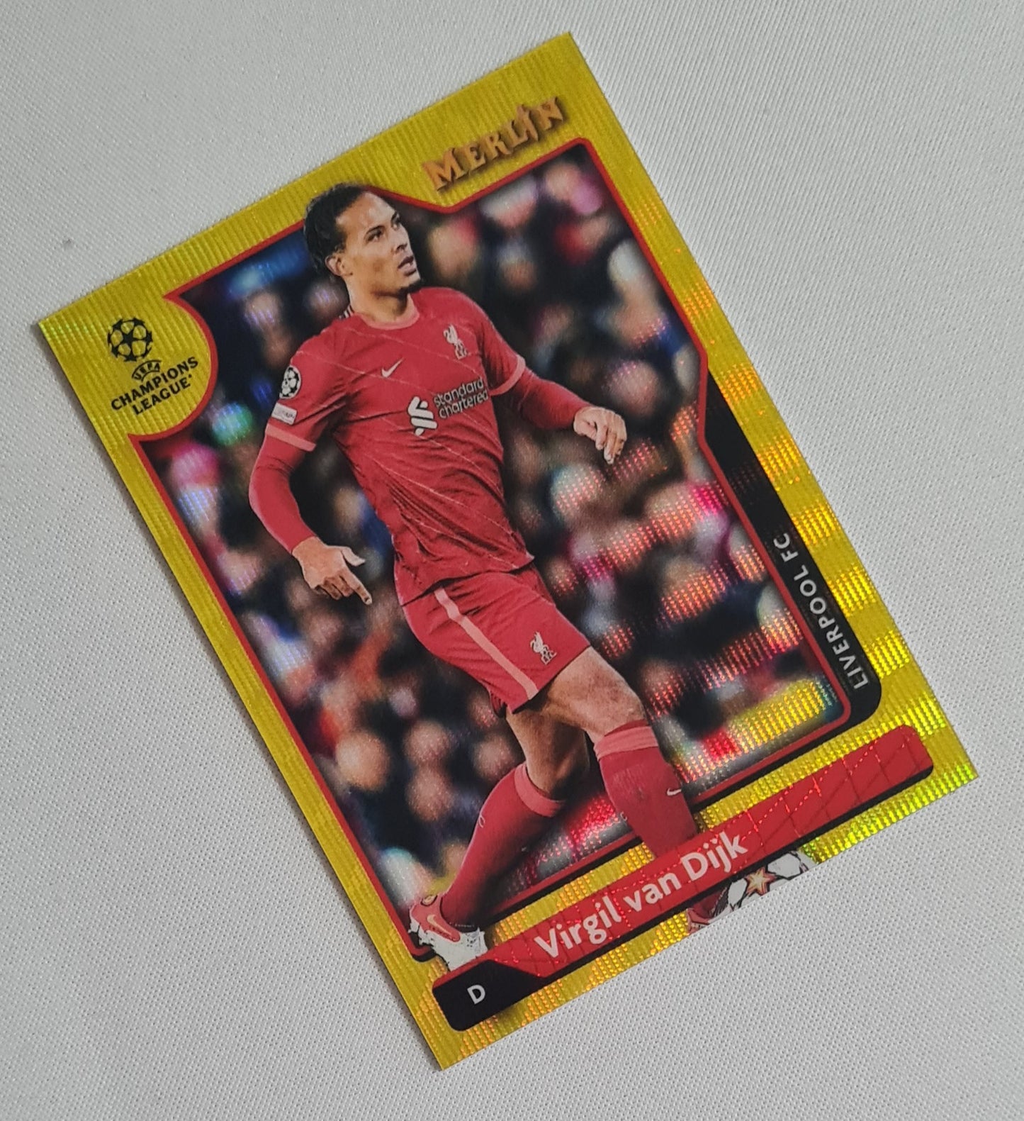 Virgil van Dijk - 2021/22 Topps Merlin Premier League Soccer EPL Liverpool FC #103 Yellow /225