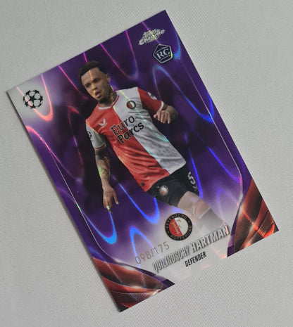 Quilindschy Hartman - 2024 Topps Chrome Feyenoord Rotterdam (CL)#185 Purple Wave /175