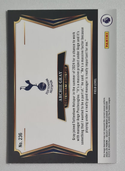 Archie Gray - 2024/25 Panini Select Premier League Soccer - Field Level - Tottenham Hotspurs #236