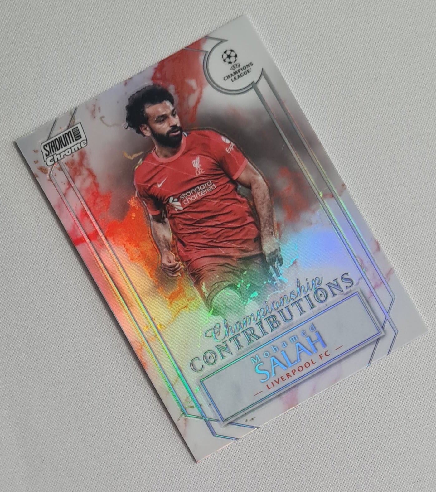 Mohamed Salah - 2022 Topps Championship Contributions Premier League Soccer Liverpool (CL) #CC-MS Refractor
