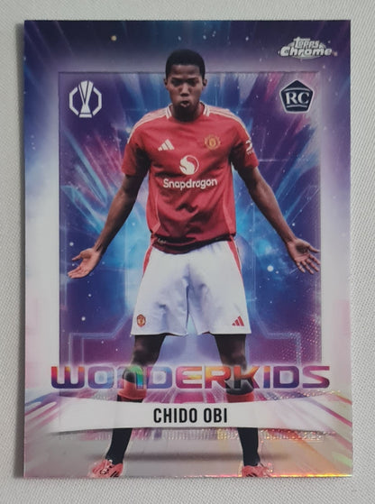 Chido Obi - 2025 Topps Chrome  Wonderkids Manchester United (RC) #WK-3