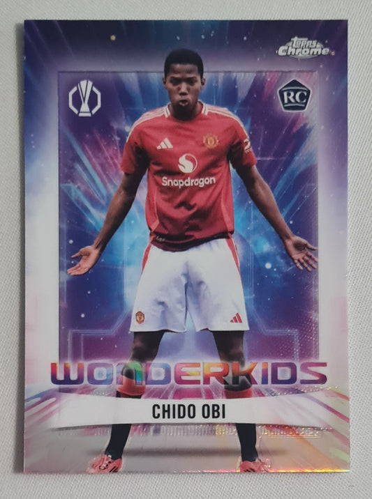 Chido Obi - 2025 Topps Chrome  Wonderkids Manchester United (RC) #WK-3