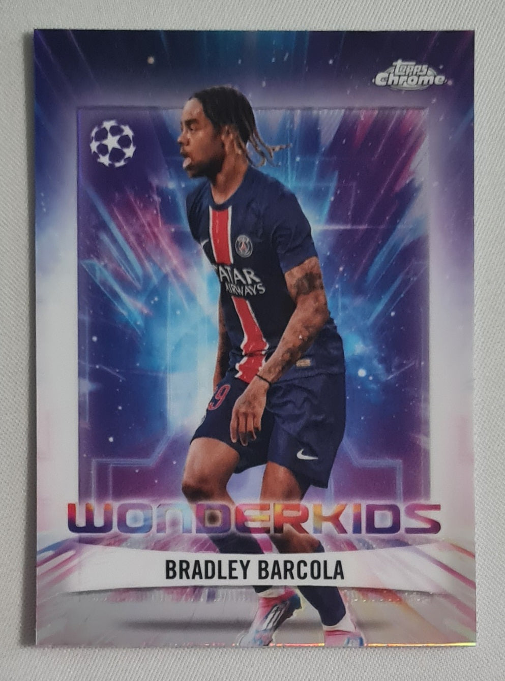 Bradley Barcola - 2025 Topps Chrome  Wonderkids Paris PSG (CL) #WK-9