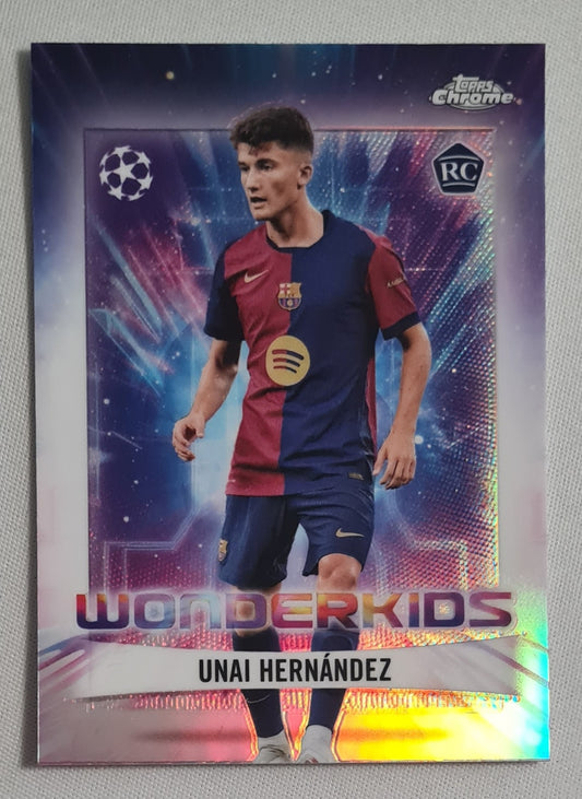 Unai Hernandez - 2025 Topps Chrome  Wonderkids (RC) FC Barcelona (CL) #WK-10