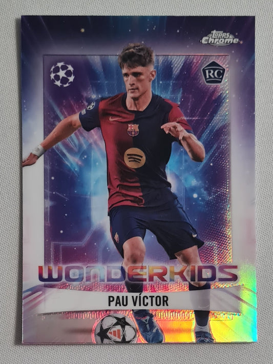 Pau Victor - 2025 Topps Chrome  Wonderkids (RC) FC Barcelona (CL) #WK-6