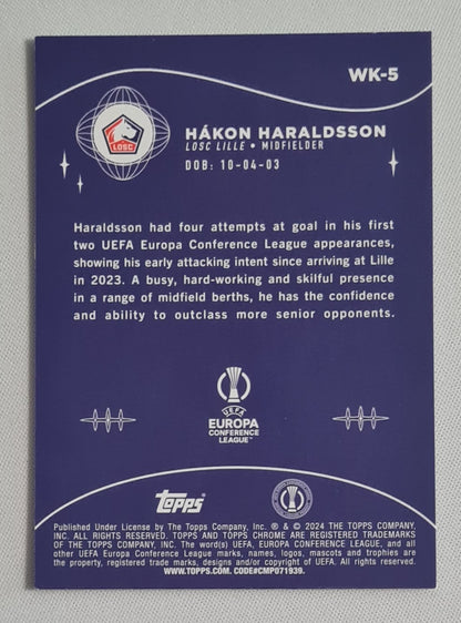 Hakon Haraldsson - 2024 Topps Chrome Wonderkids LOSC Lille (EL) #WK-5