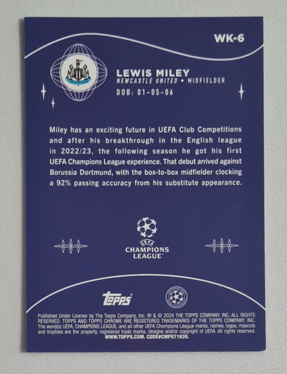 Lewis Miley - 2024 Topps Chrome Wonderkids (RC) Newcastle United (CL) #WK-6