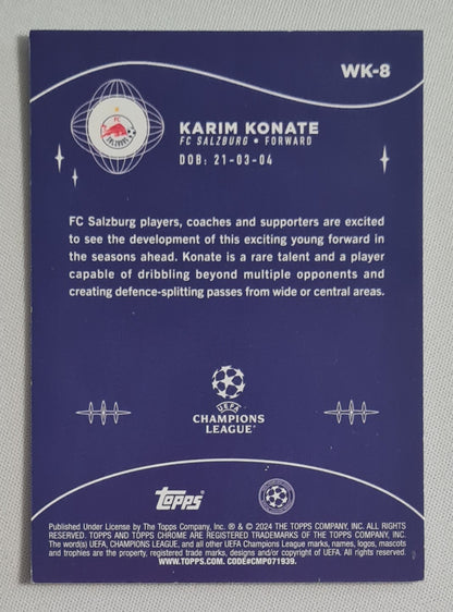 Karim Konate - 2024 Topps Chrome Wonderkids (RC) Fc Salzburg (CL) #WK-8