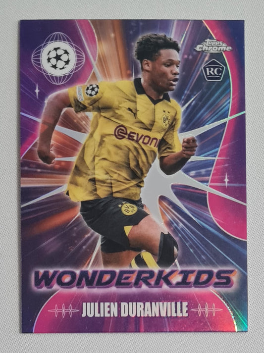 Julien Duranville - 2024 Topps Chrome Wonderkids (RC) Borussia Dortmund (CL) #WK-2