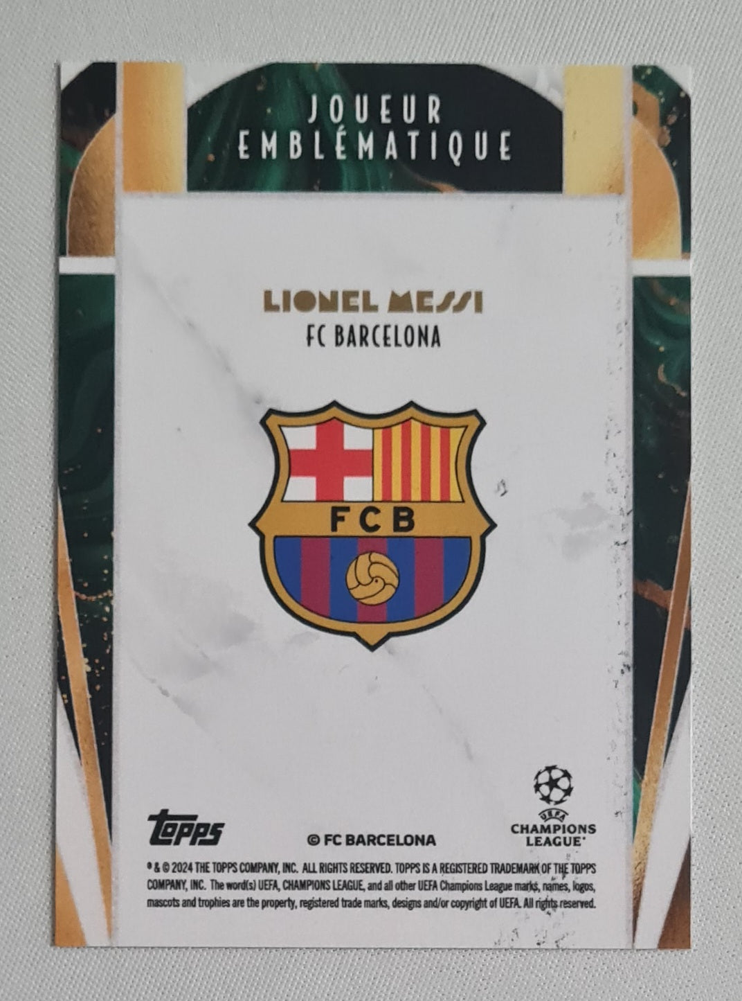 Lionel Messi - 2024 Topps Deco FC Barcelona (CL) Joueur Emblematique