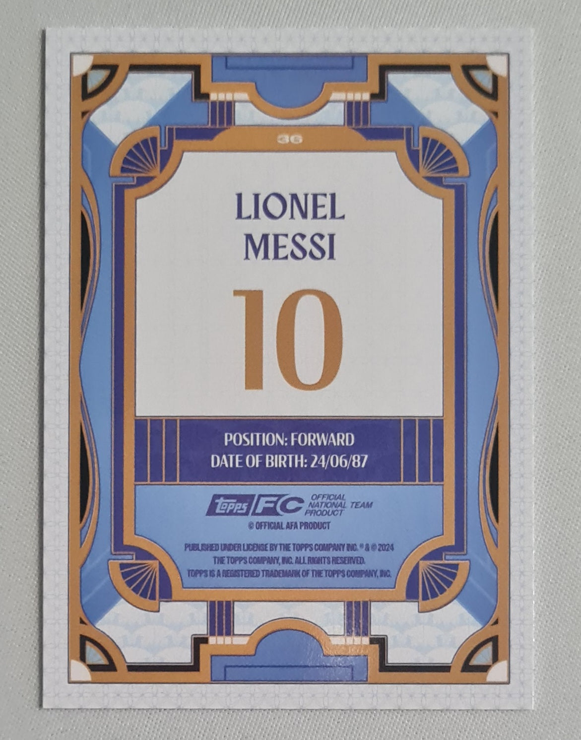Lionel Messi - 2024 Topps National Team Product (AFA) #36