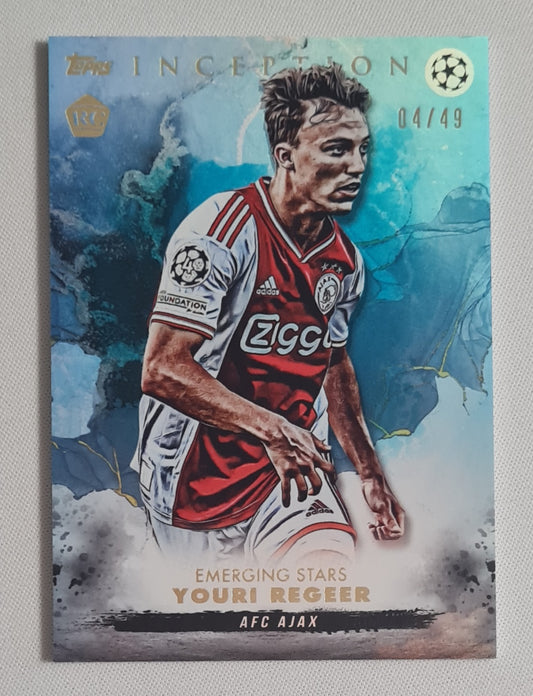 Youri Regeer - 2023 Topps Inception AFC Ajax (RC) Emerging Stars (RC) Blue /49
