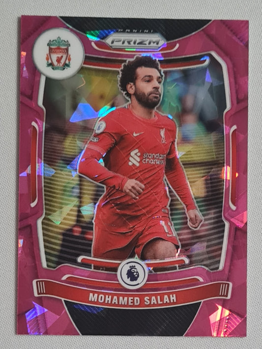 Mohamed Salah - 2021/22 Panini Prizm Premier League Soccer Liverpool #88 Pink Cracked Ice
