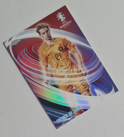 Frenkie de Jong - 2024 Topps Chrome UEFA Euro 2024 Germany - National Team Netherlands KNVB - #NN-24 Refractor