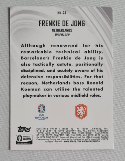 Frenkie de Jong - 2024 Topps Chrome UEFA Euro 2024 Germany - National Team Netherlands KNVB - #NN-24 Refractor