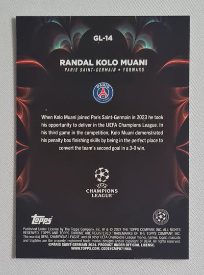 Randal Kolo Muani - 2024 Topps Chrome Golazo Paris Saint Germain (CL) #GL-14