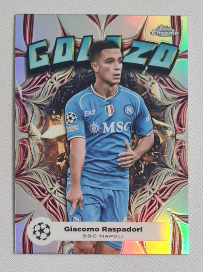 Giacomo Raspadori - 2024 Topps Chrome Golazo SSC Napoli (CL) #GL-9