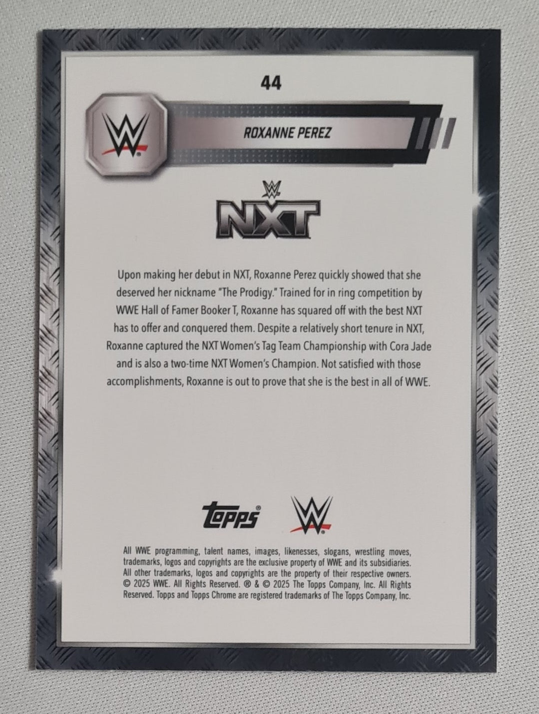 Roxanne Perez - 2025 Topps Chrome WWE Wrestling NXT #44