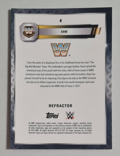 Kane - 2025 Topps Chrome WWE Wrestling Legends #4 Refractor