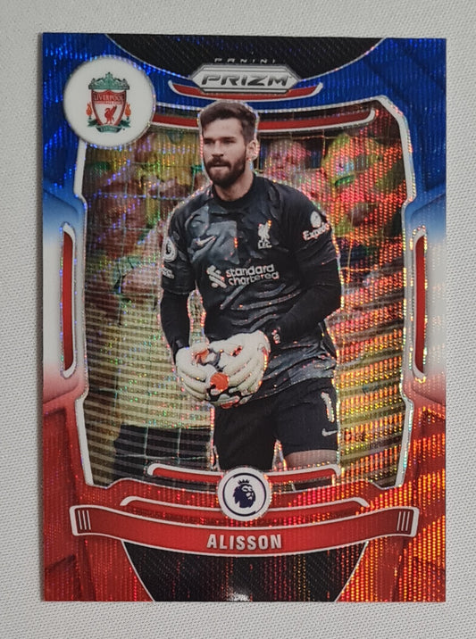 Alisson - 2021/22 Panini Prizm Premier League Soccer Liverpool Prizm #77 Red, White, Blue Prizm