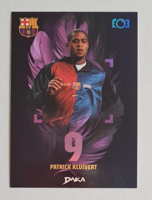 Patrick Kluivert - 2025 Daka FC Barcelona #VP-8 Purple Refractor Legends /175
