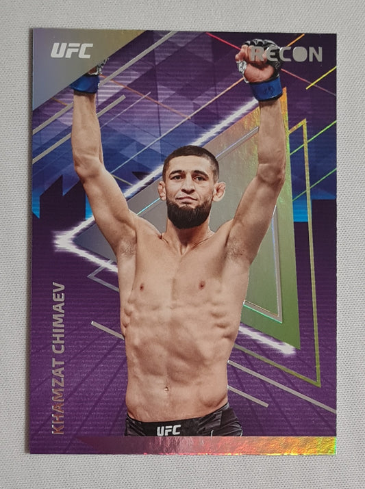 Khamzat Chimaev - 2022 Panini Chronicles Recon UFC Fighter Strawweight #238 Purple Refractor