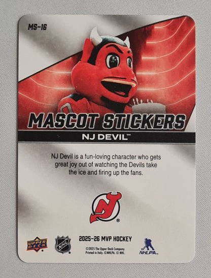 NJ Devil - 2025 UpperDeck NHL Hockey MVP Mascot Stickers #MS-16