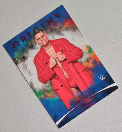 Gunther - 2022 Panini Chronicles Origins WWE Wrestling Smack Down #134 /199