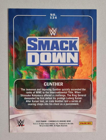 Gunther - 2022 Panini Chronicles Origins WWE Wrestling Smack Down #134 /199
