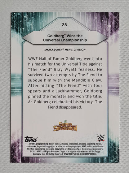Goldberg - 2021 Topps WWE Wrestling Super Showdown #28