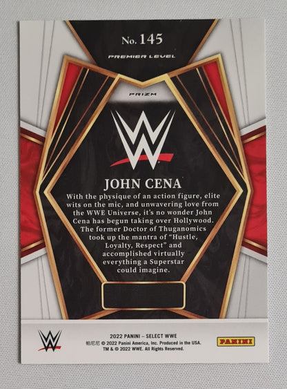 John Cena - 2022 Panini Select Prizm WWE Wrestling Premier Level #145 Silver Scope Prizm