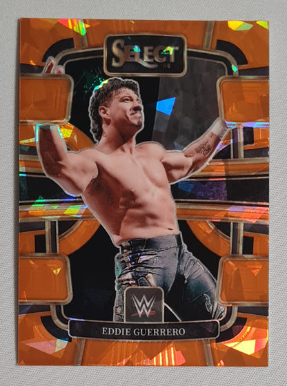 Eddie Guerrero - 2024 Panini Select WWE Wrestling Legends Concourse Prizm #11 Orange Cracked Ice