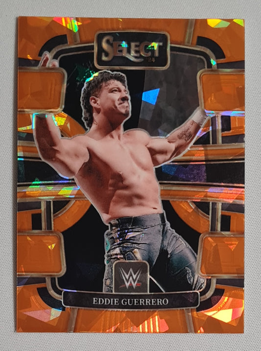 Eddie Guerrero - 2024 Panini Select WWE Wrestling Legends Concourse Prizm #11 Orange Cracked Ice