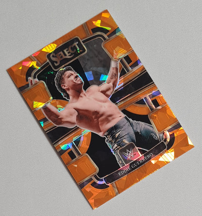 Eddie Guerrero - 2024 Panini Select WWE Wrestling Legends Concourse Prizm #11 Orange Cracked Ice