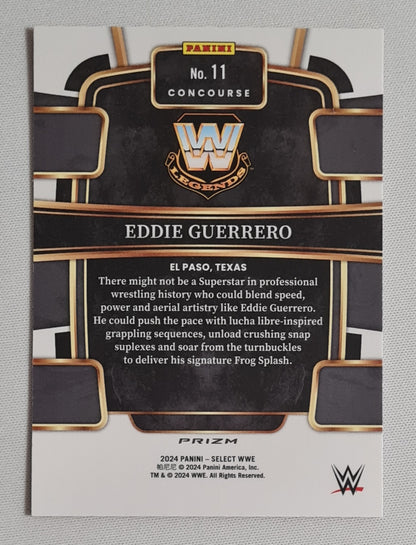 Eddie Guerrero - 2024 Panini Select WWE Wrestling Legends Concourse Prizm #11 Orange Cracked Ice