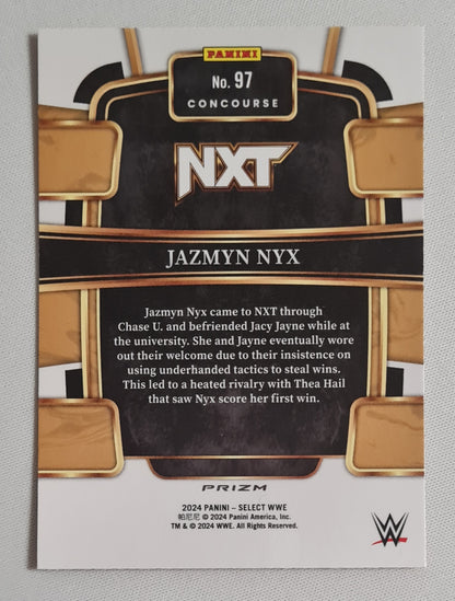 Jazmyn Nyx - 2024 Panini Select WWE Wrestling NXT Concourse Prizm #97 Orange Flash Prizm