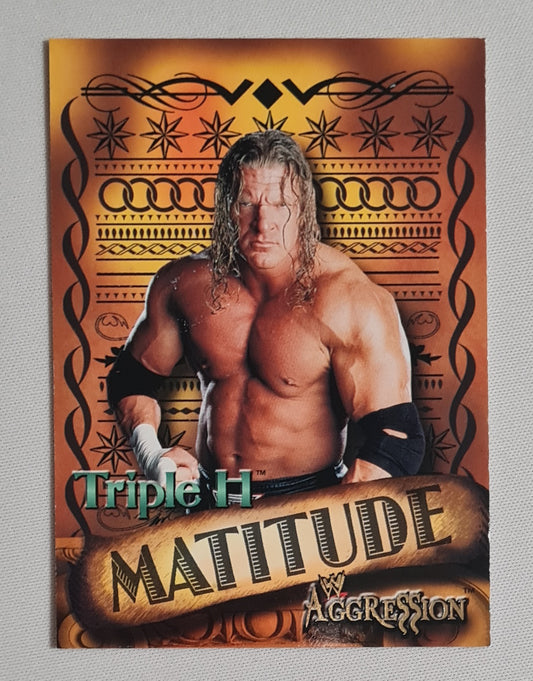 Triple H - 2003 Fleer WWE Wrestling - Matitude - Agrgression #1 of 10 set number