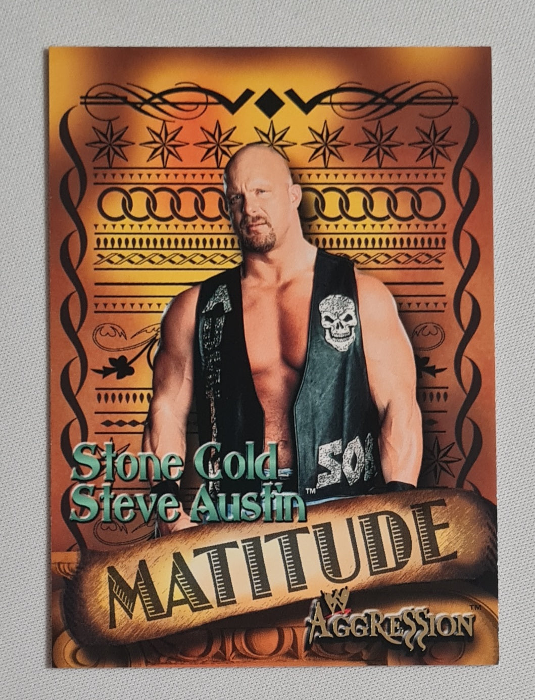 Stone Cold Steve Austin - 2003 Fleer WWE Wrestling - Matitude - Agrgression #4 of 10 set number