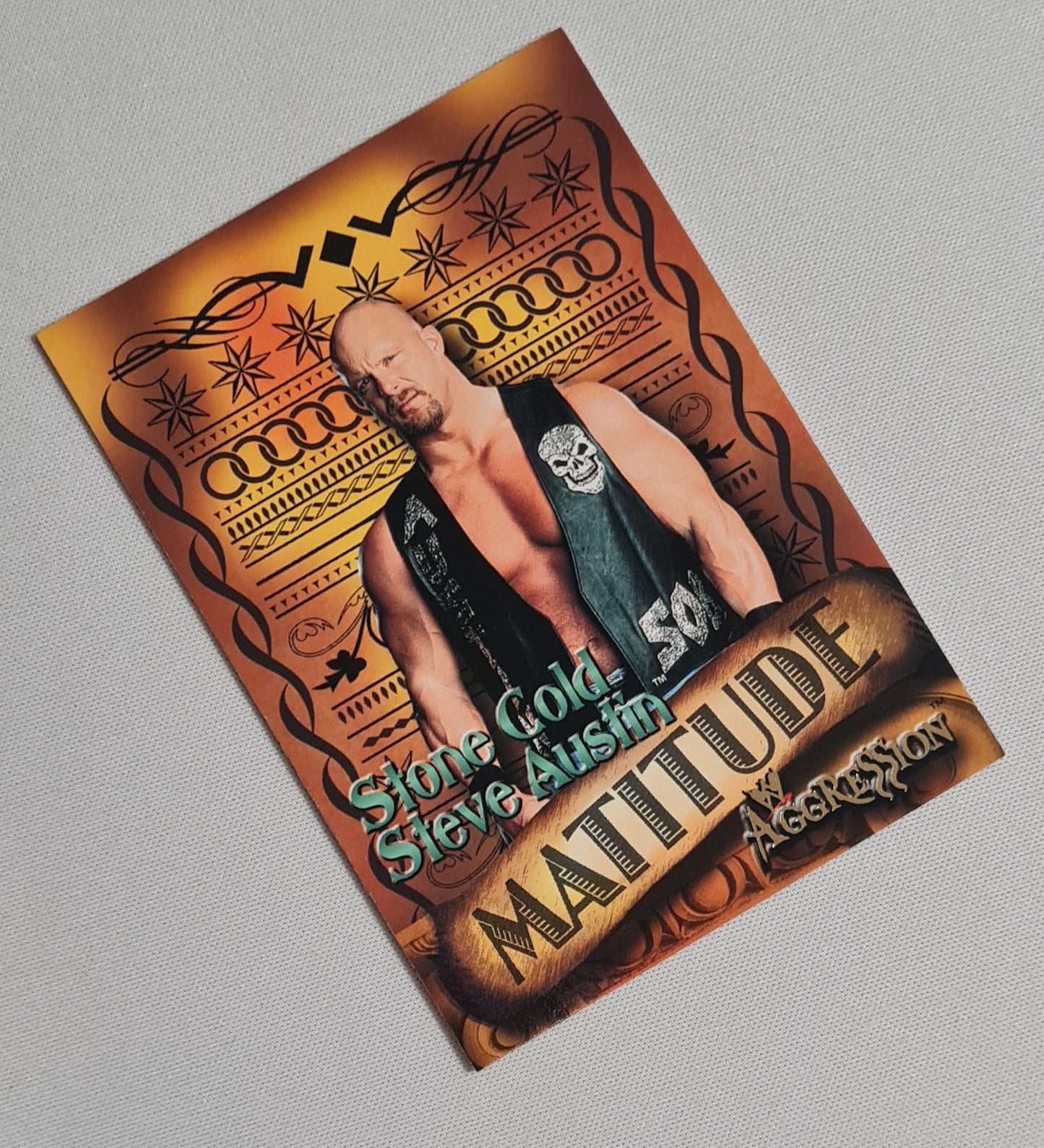 Stone Cold Steve Austin - 2003 Fleer WWE Wrestling - Matitude - Agrgression #4 of 10 set number